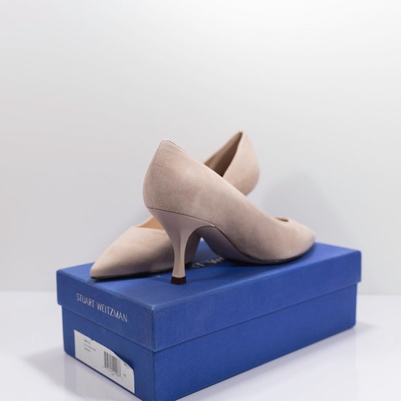 Stuart Weitzman Tippi 70 Suede Pointed Toe Pump - Picture 12 of 15